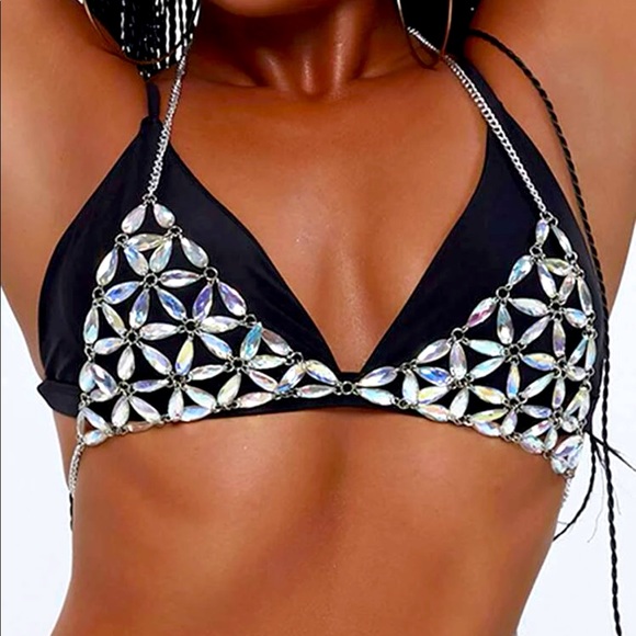 Bikini top blinged out cover up - Picture 1 of 3